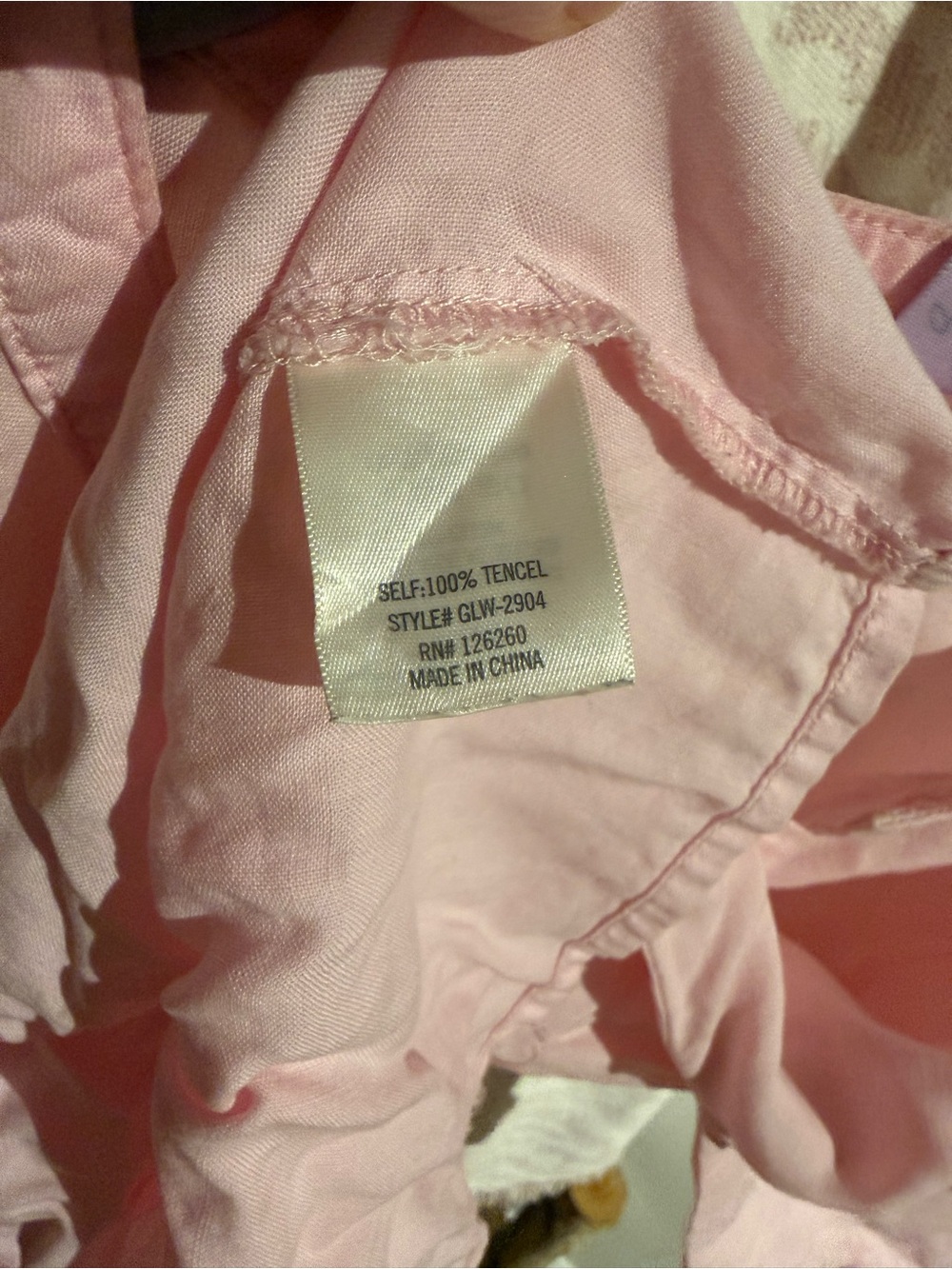 Light Pink Ruffle Hem Top - Picture 5 of 5